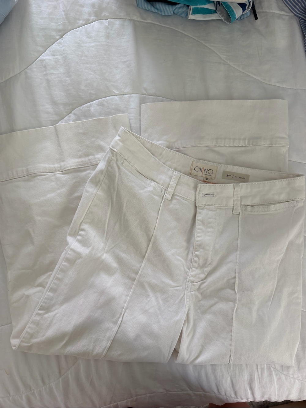 Anthropologie White Chino Pants - Picture 4 of 7
